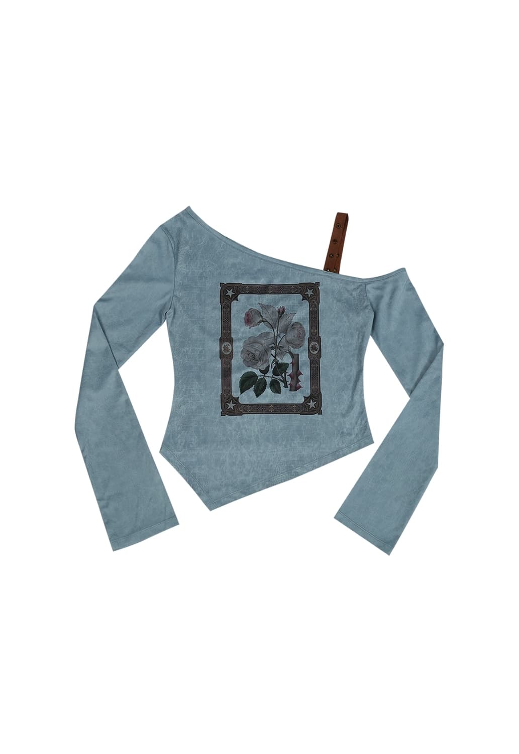 달링유어배드 원숄더 에메랄드 스웨이드 탑 상품이미지1