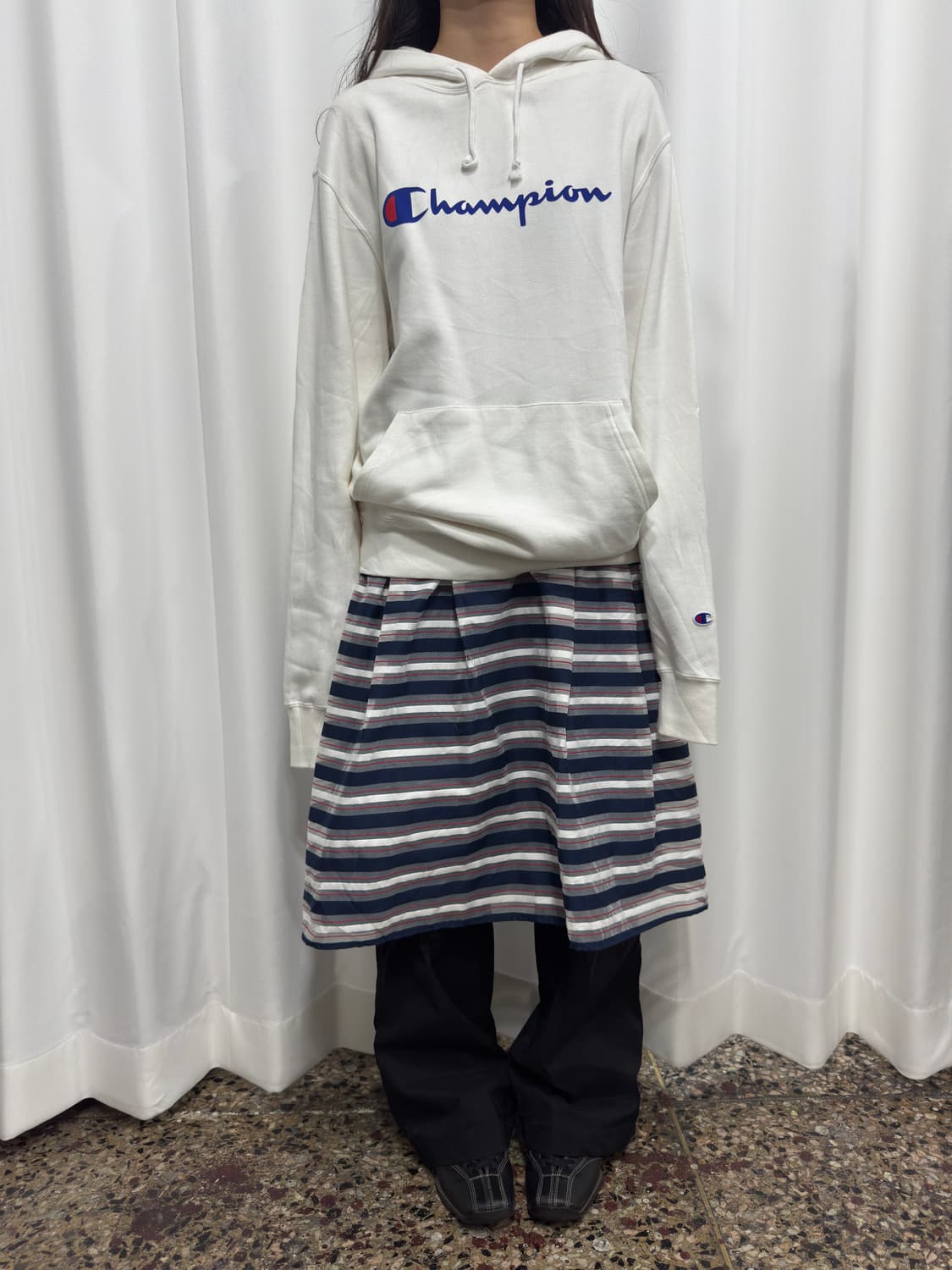 stripe midi skirt 상품이미지1