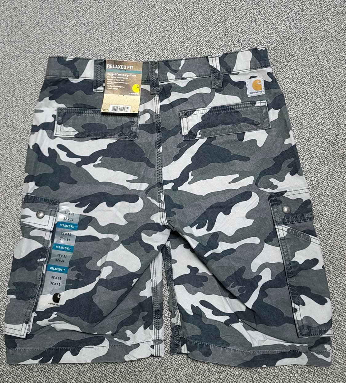 칼하트 카모 카고 반바지 32 -34 (새상품) 상품이미지8