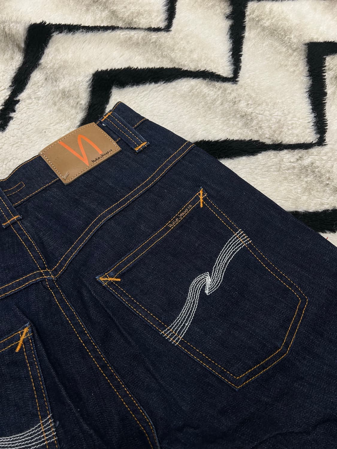 [31]누디진 씬핏 데님팬츠/진청/스판 상품이미지1