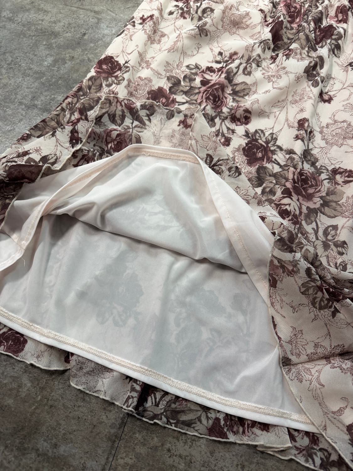 레스트 로즈 플라워 패턴 스커트 상품이미지7