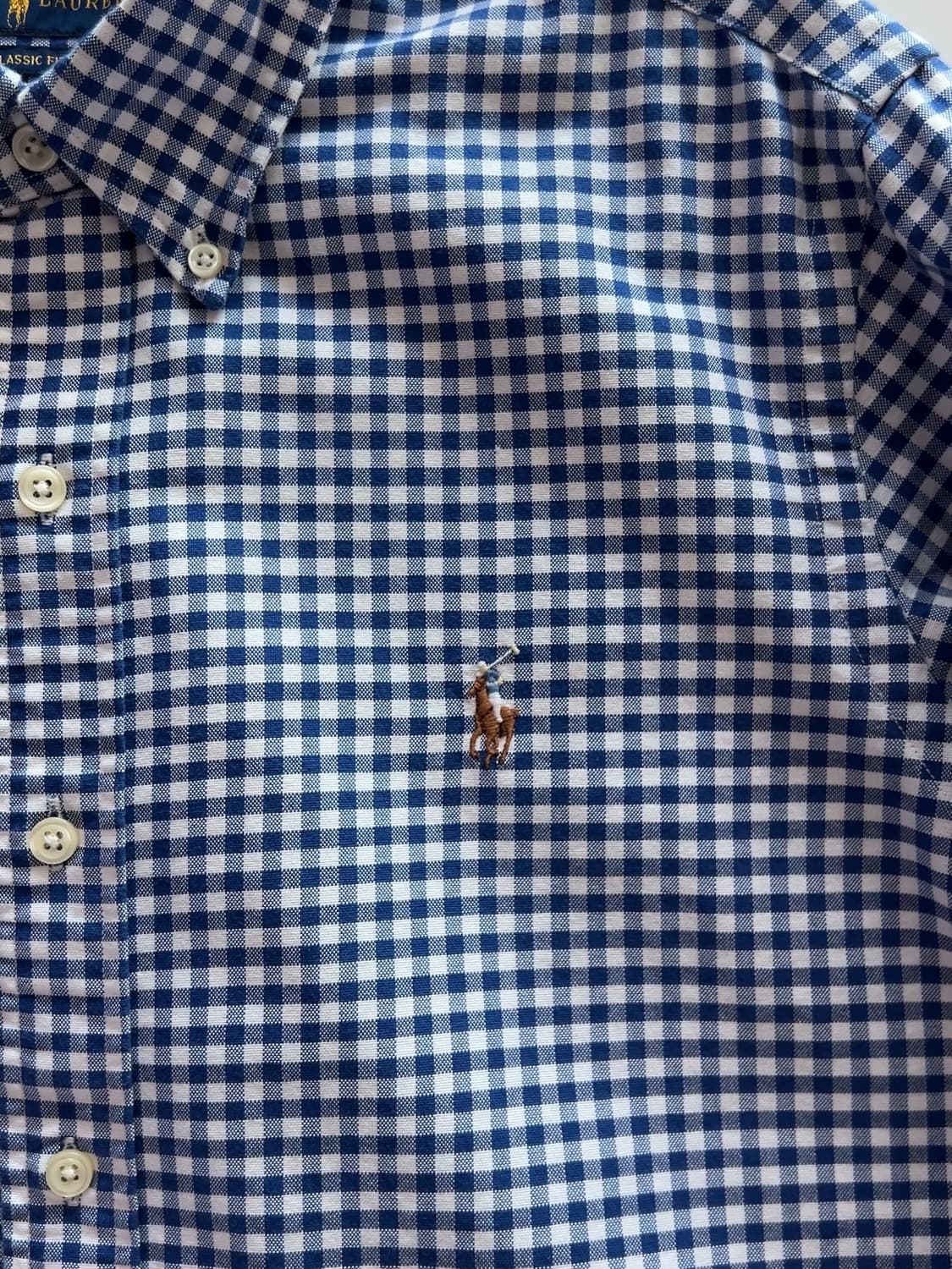 폴로 랄프로렌 깅엄셔츠 S 상품이미지4