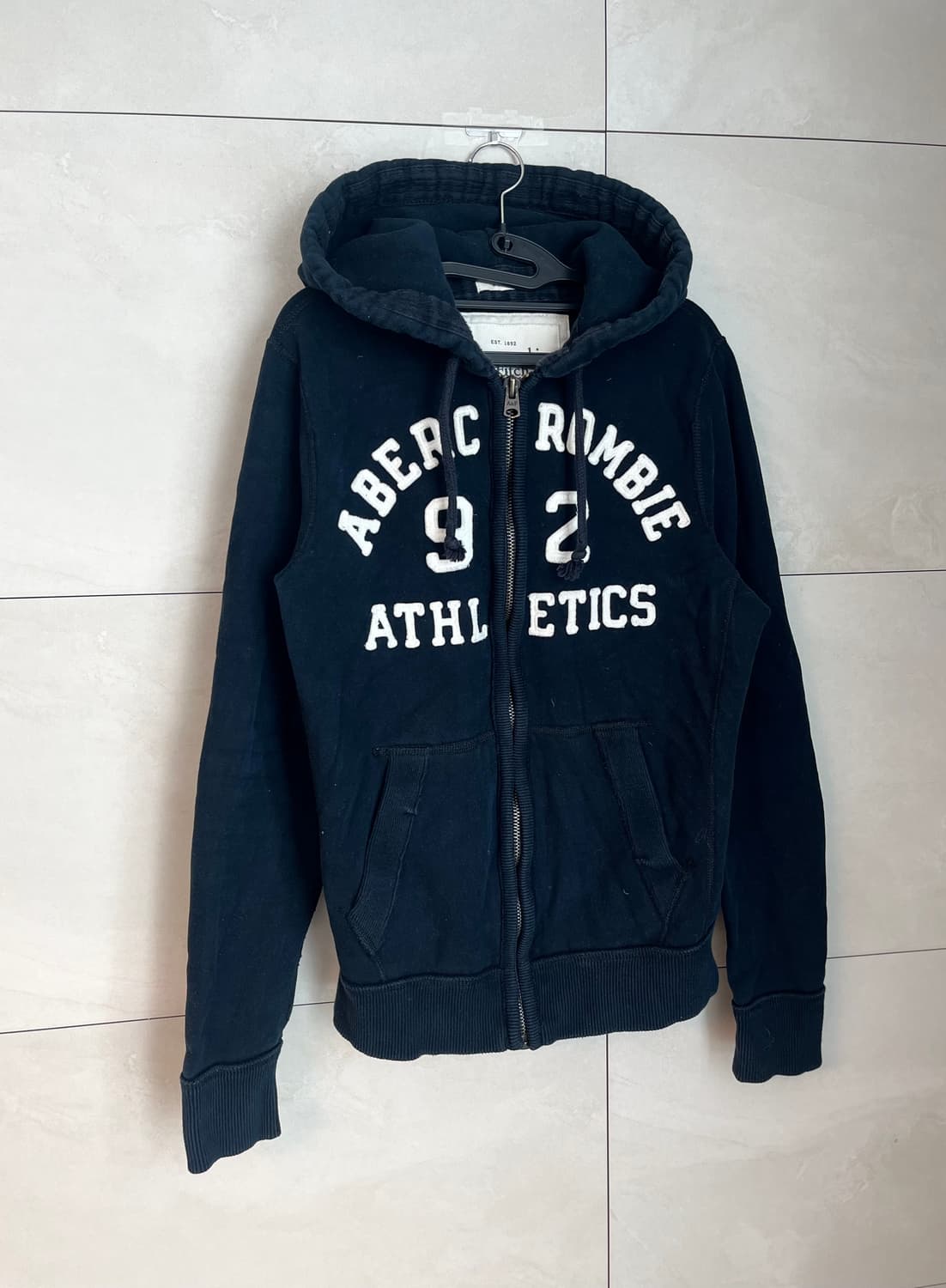 아베크롬비 스펠로고 후드집업 네이비 (L) 상품이미지1