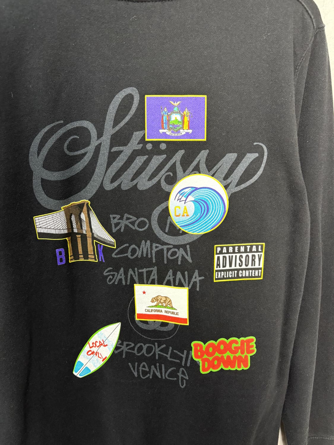 스투시 월드투어 블랙 스웻 셔츠 맨투맨 A3685 상품이미지6