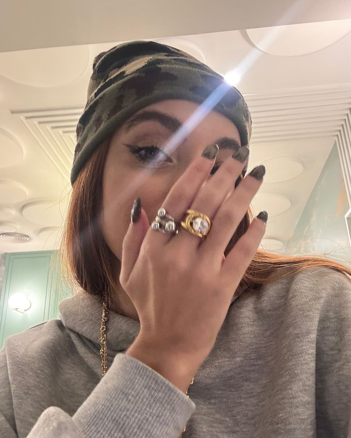 USA 카모플라쥬 패턴 플리스 비니 상품이미지8