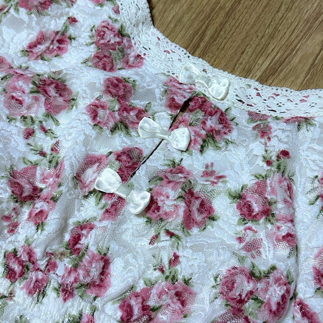 빈티지 리즈리사 플라워 핑크 브라운 블라우스 히메갸루 로걀 짜잔씨 라떼 상품이미지2