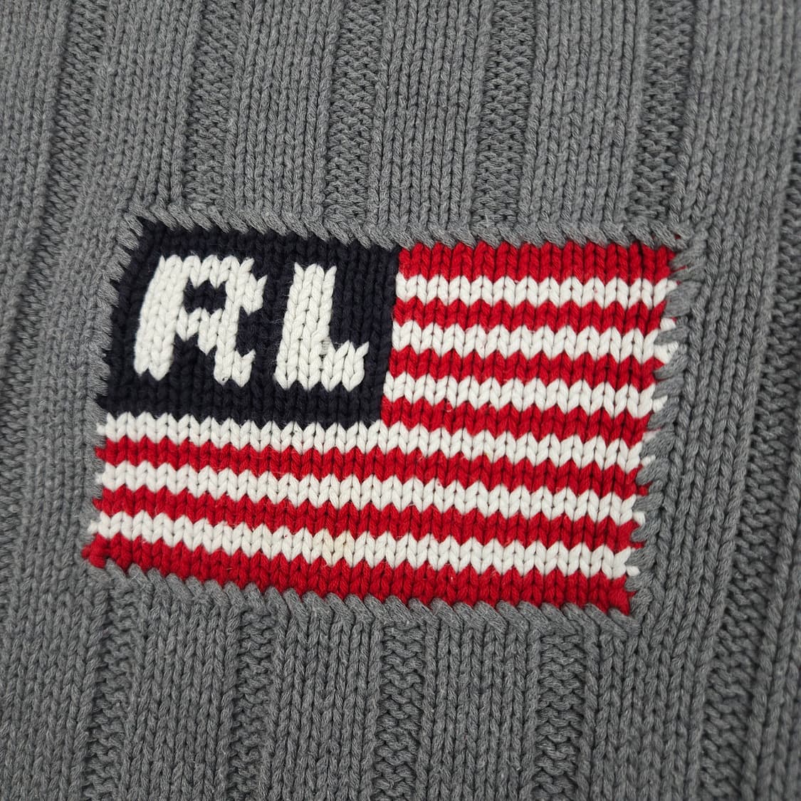 (여성M) 폴로 랄프로렌 성조기 니트 그레이 상품이미지3