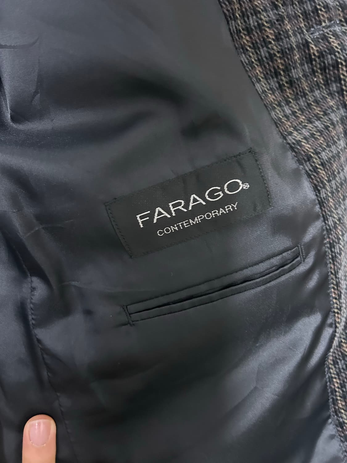 일제 체크 코듀로이 블레이저 사이즈 100~105 상품이미지3