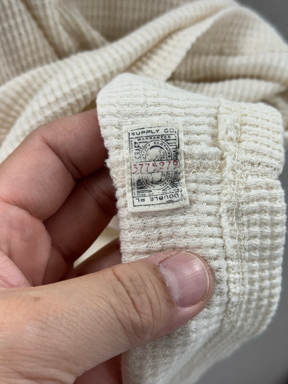 더블알엘 와플 헨리넥 니트 반팔 /  L 상품이미지4