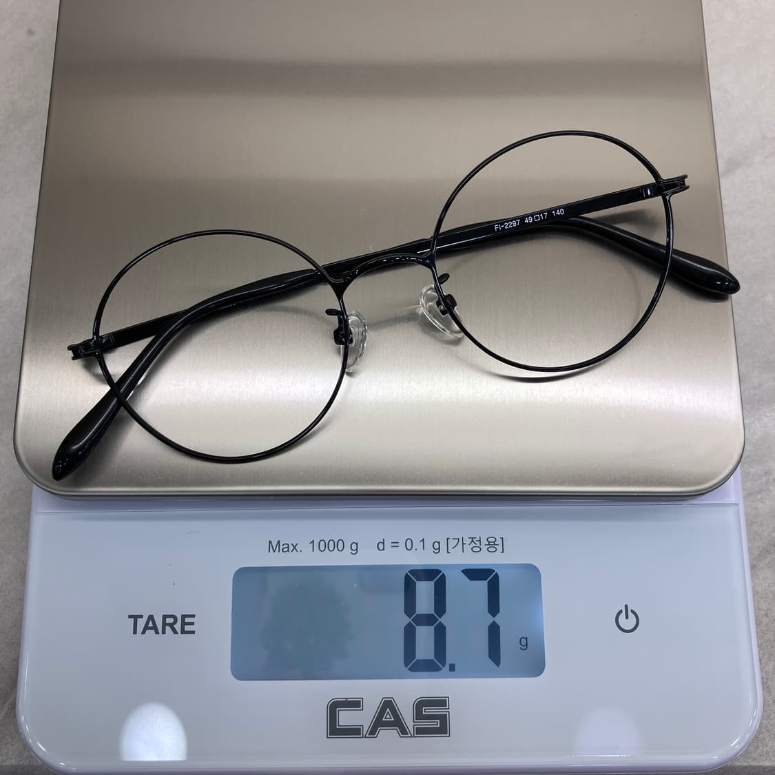 C48 PBL 블랙 라운드 역산각 메탈테 안경(Kids) 상품이미지8