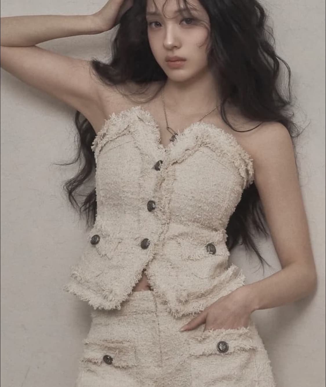 카키포인트 트위드 톱  상품이미지1