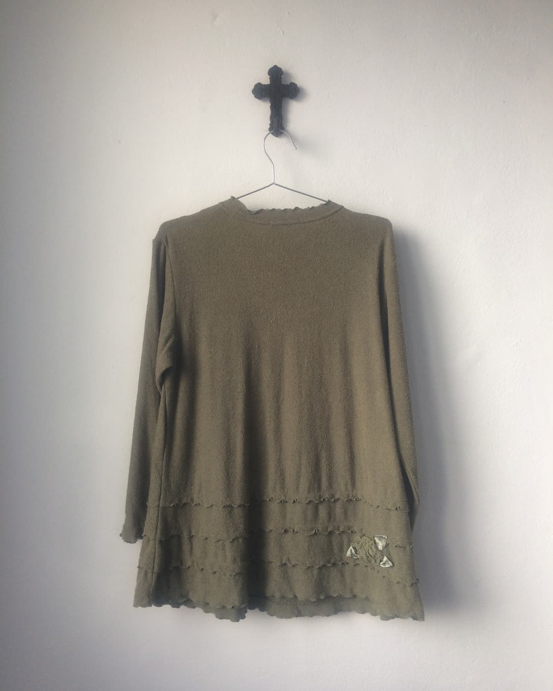 Corsage point high neck knit sleeve 상품이미지3