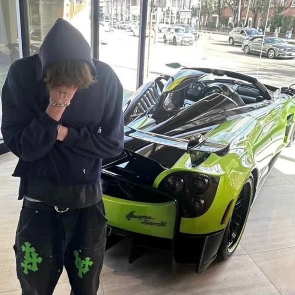 [L] 90s USA 빈티지 러셀 후드 네이비 상품이미지1