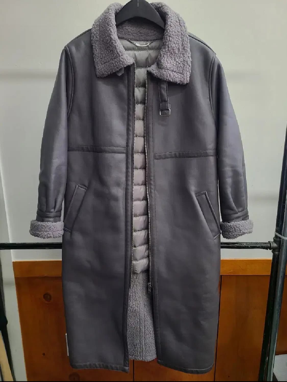 블루드진 이너 패딩 롱 무스탕 상품이미지1