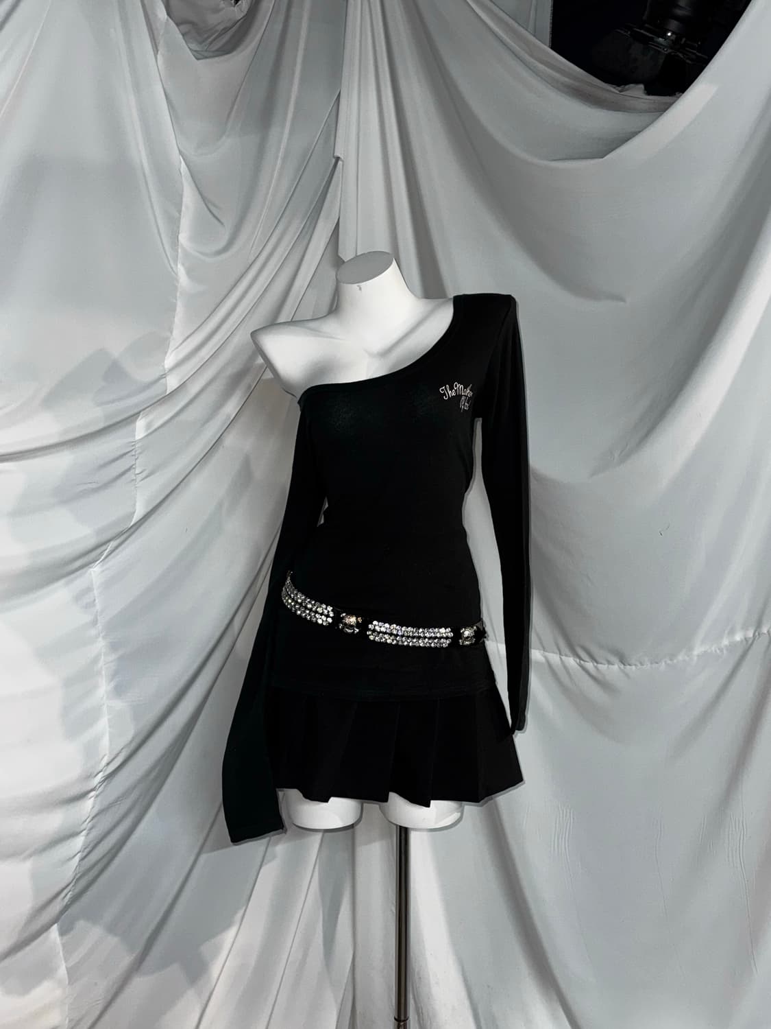 블랙 데일리 펑크 힙 딱붙 코디세트 상품이미지3