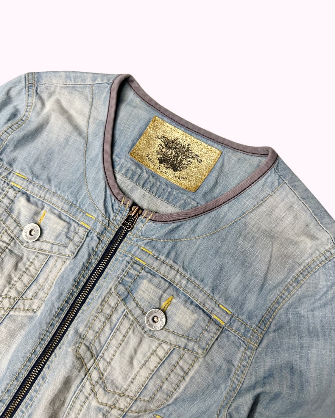 ANNAKERRY vintage denim crop half jacket 상품이미지3
