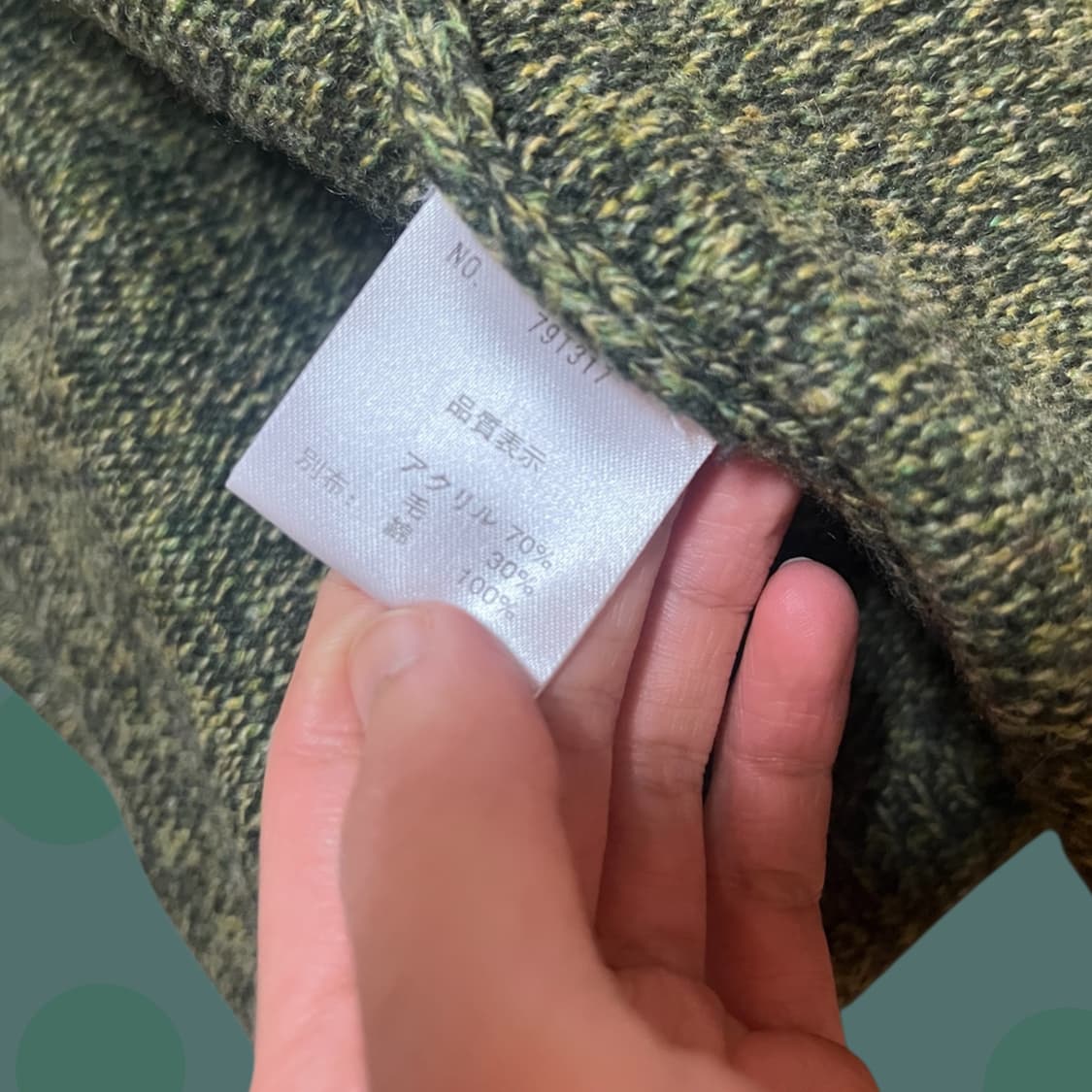 빈티지 7부 소매 단추 니트 가디건 상품이미지5