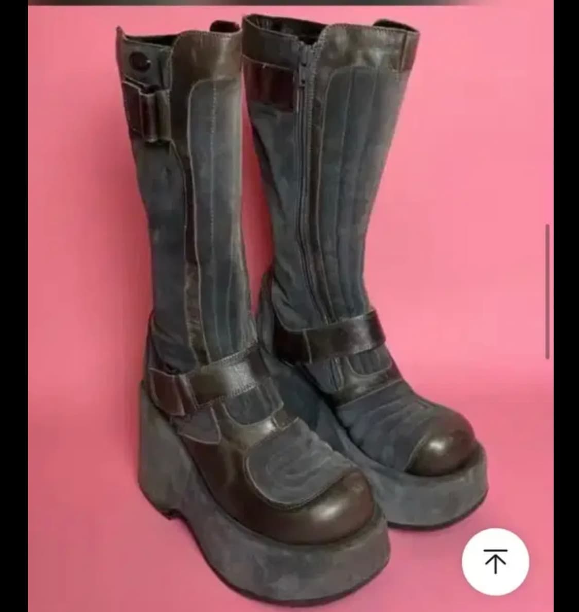 빈티지 스웨이드 플랫폼 부츠 상품이미지1