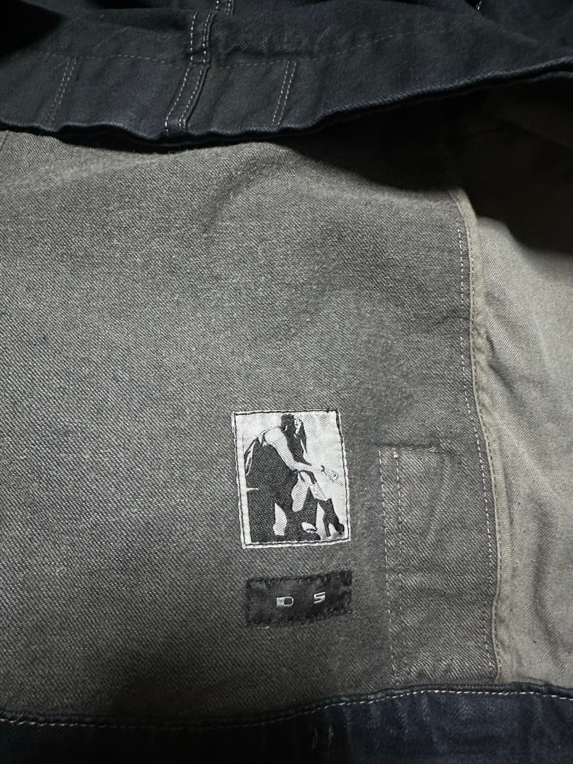 Rick Ownes 블루블랙 워시드 데님 자켓 상품이미지4