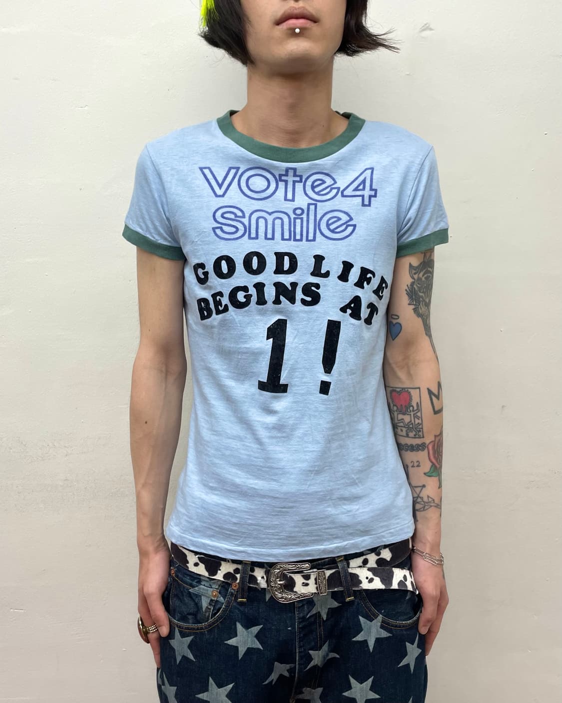Vote 4 Smile 1! Blue T-shirt 상품이미지1