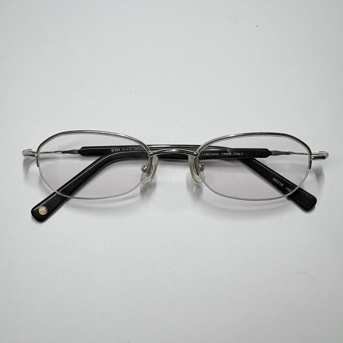 빈티지 안경(하프림 보라색 렌즈 장착) 상품이미지1