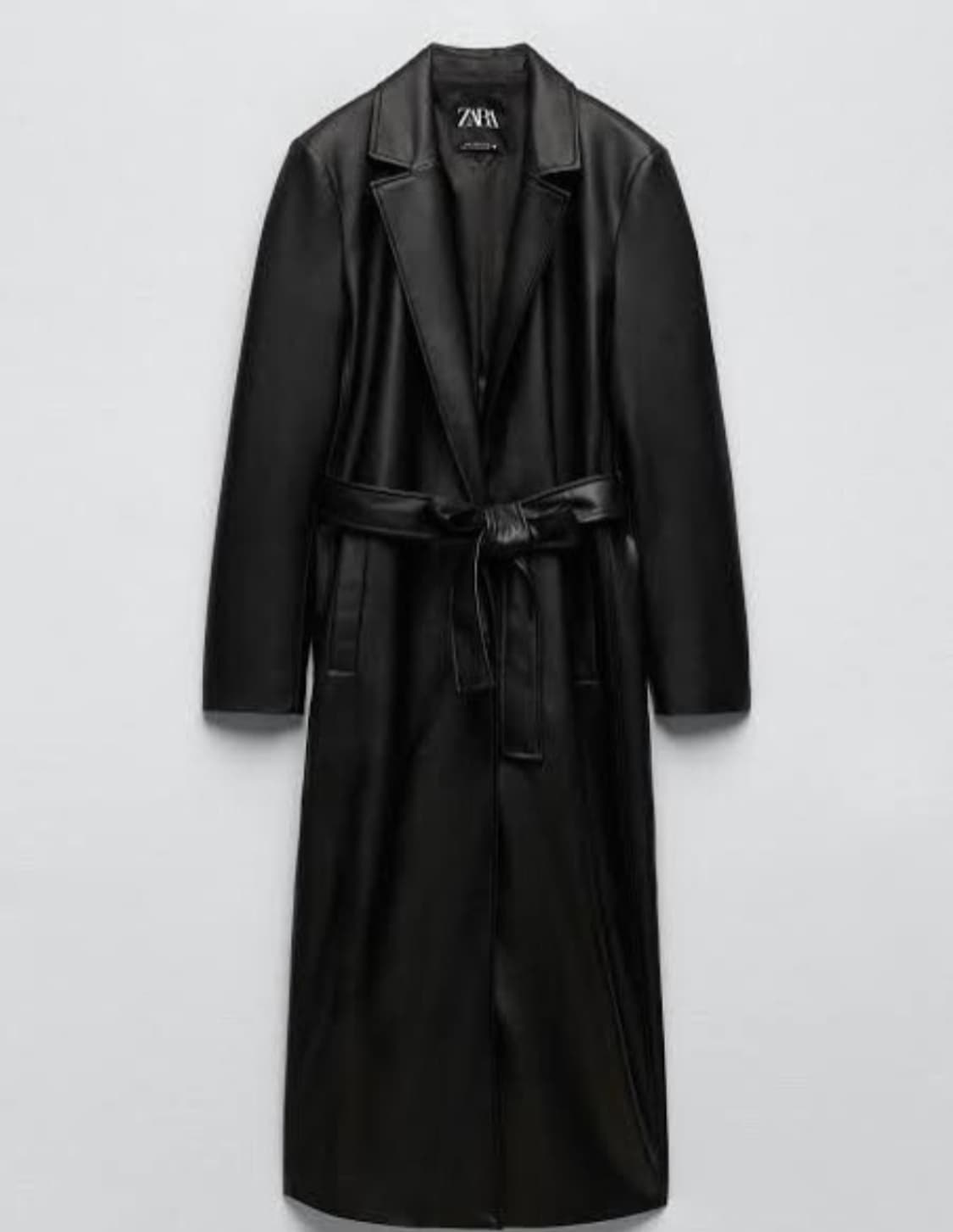 자라 에코레더 롱 코트 / 여성 코트/ 여자 코트  상품이미지1