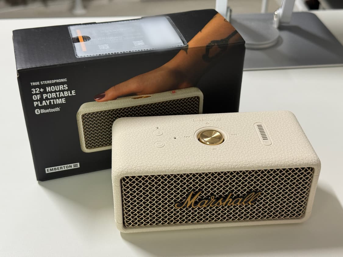 마샬 엠버튼3 크림 블루투스 스피커 상품이미지2