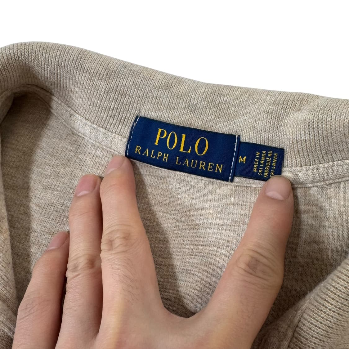 신형 폴로 랄프로렌 오트밀 반집업 면니트 상품이미지4