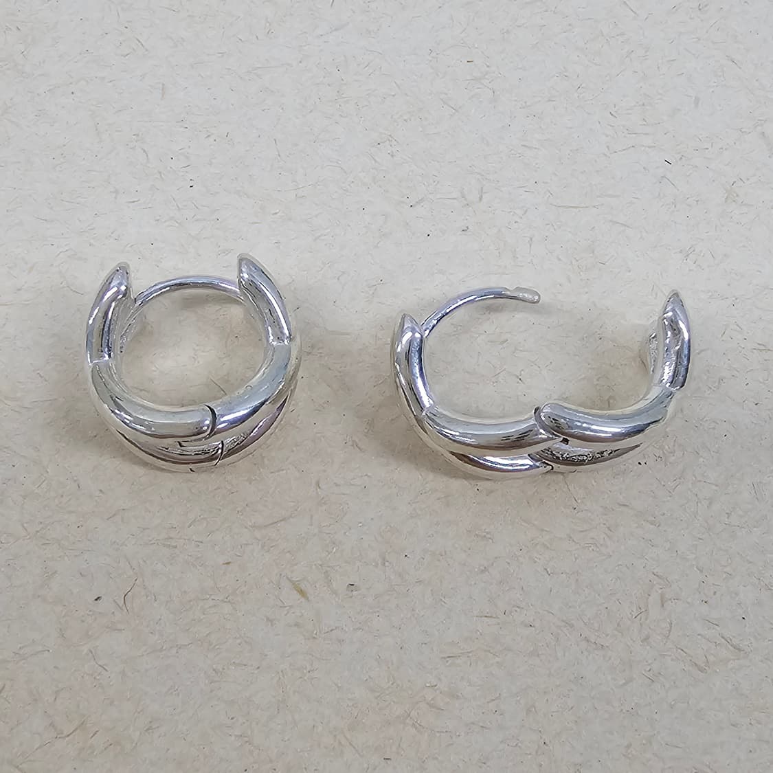 925silver 실버 원터치링 디자인 귀걸이 상품이미지2