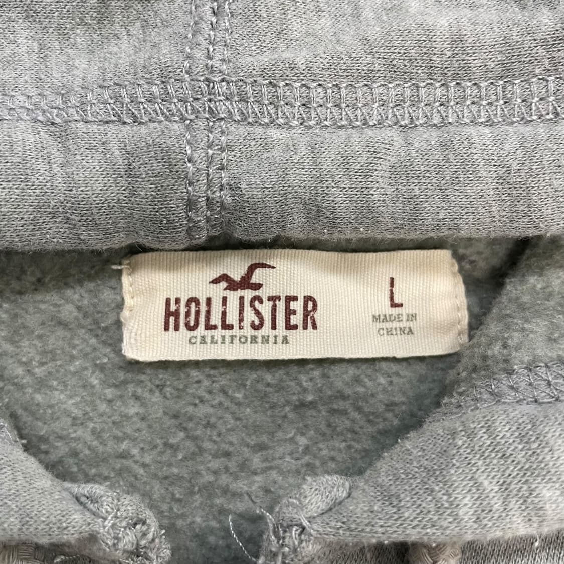 홀리스터 스펠 로고 후드집업 그레이 상품이미지4