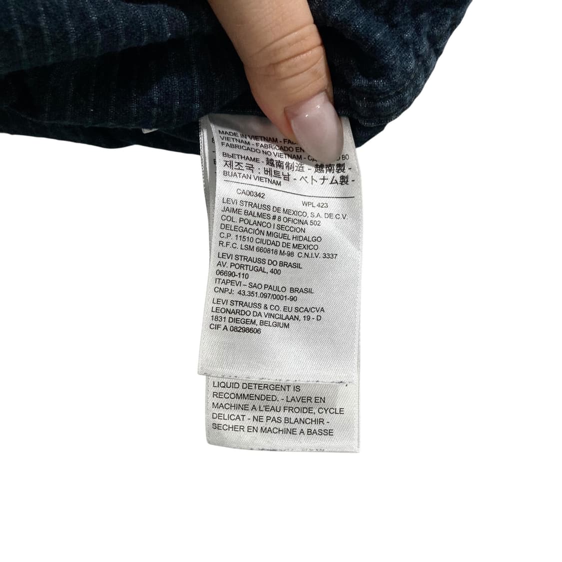 리바이스 코듀로이 버튼 차콜 셔츠 상품이미지4