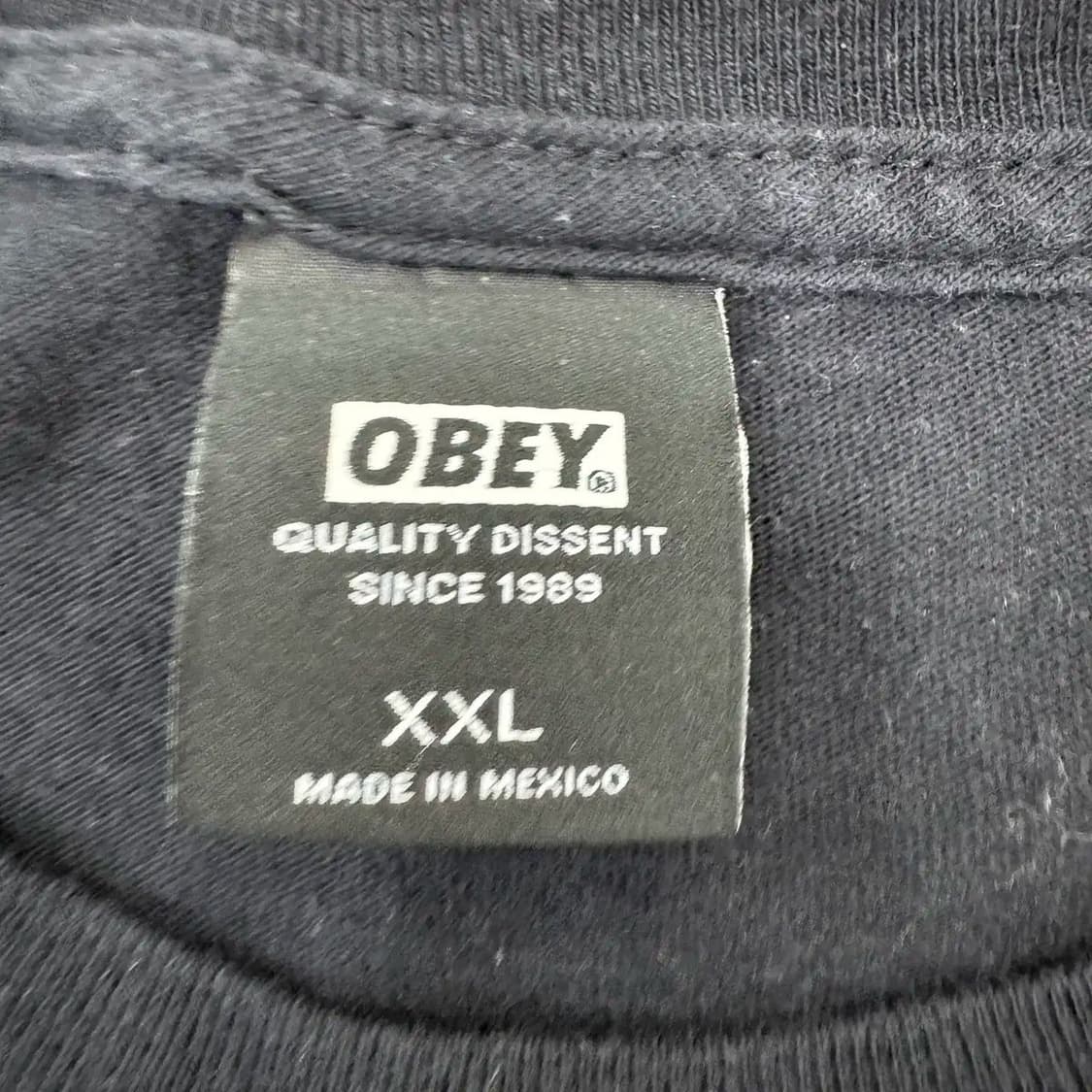 2XL OBEY 오베이 빅보이 블랙 긴팔 쭉 티셔츠  상품이미지5