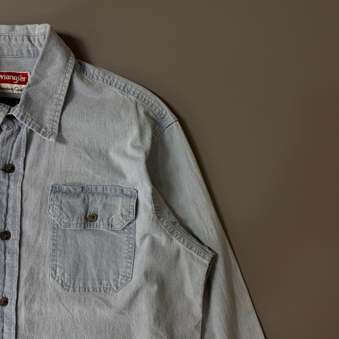 랭글러 컴포트 플렉스 연청데님 셔츠 M추정 상품이미지3