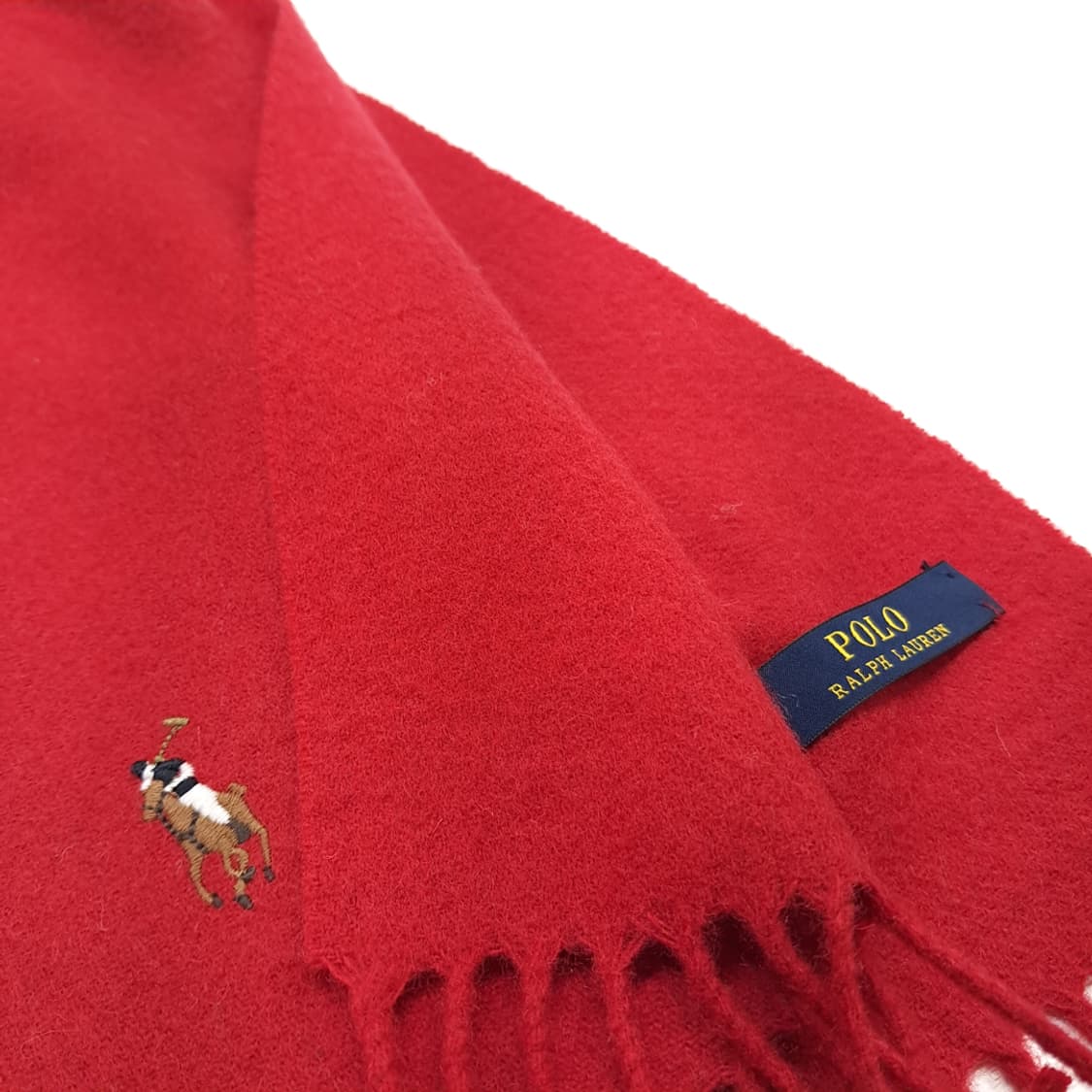 MX252 폴로 랄프로렌 레드 램스울 목도리 머플러 상품이미지5