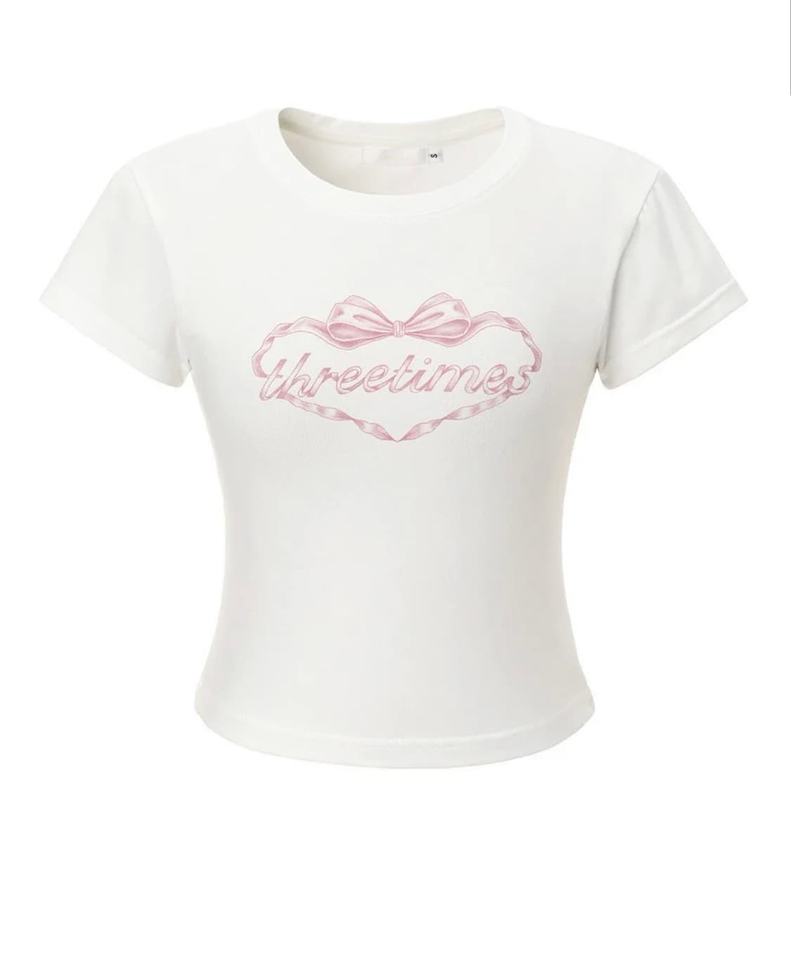 쓰리타임즈 heart ribbon tee S 상품이미지1