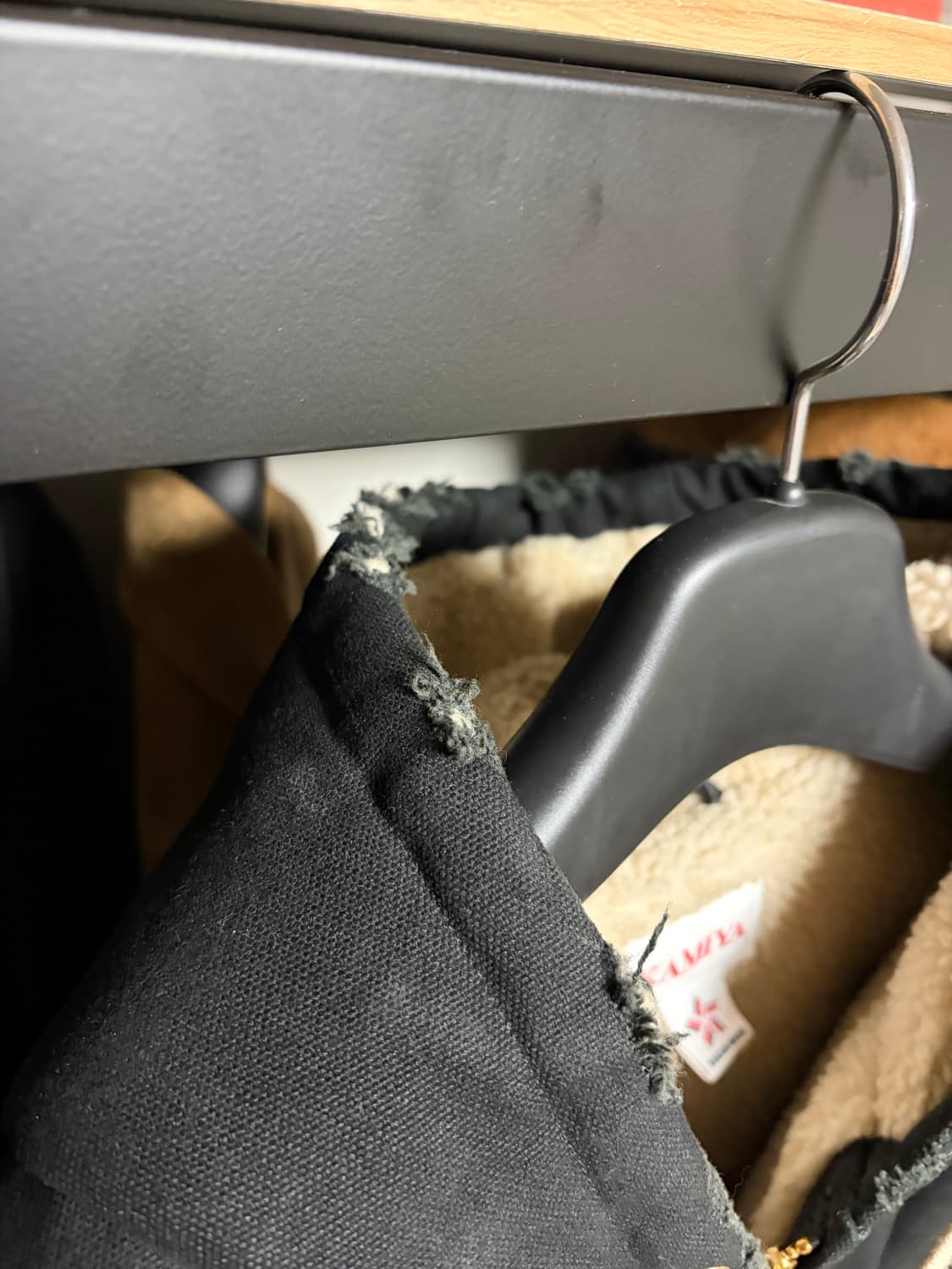 [L]Kamiya 카미야 보로 덕 블루종 블랙 상품이미지5