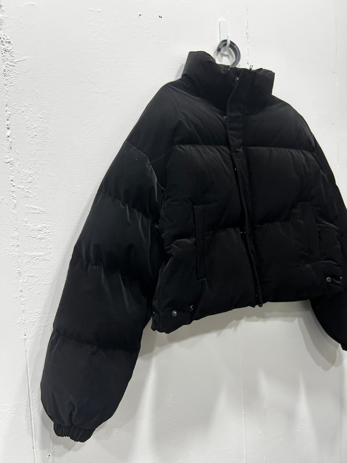 블랙 숏 푸퍼 패딩 여성 F 상품이미지5