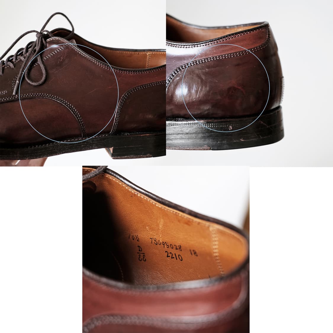 알든 2210 10.5EE NST 버건디 코도반  상품이미지9