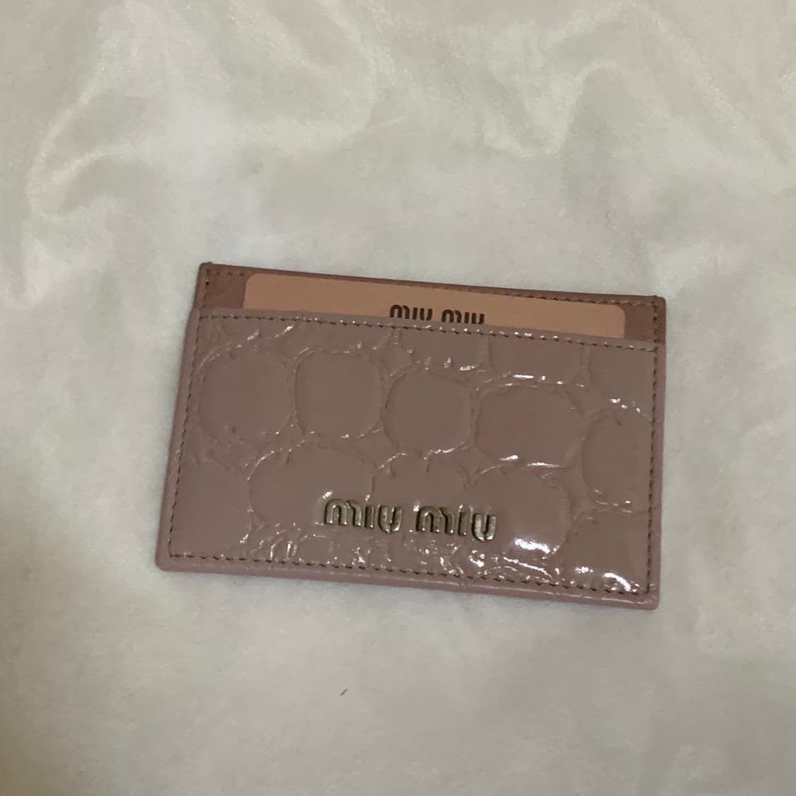빈티지 ) miumiu 미우미우 크로커패턴 페이던트 카드지갑 상품이미지1