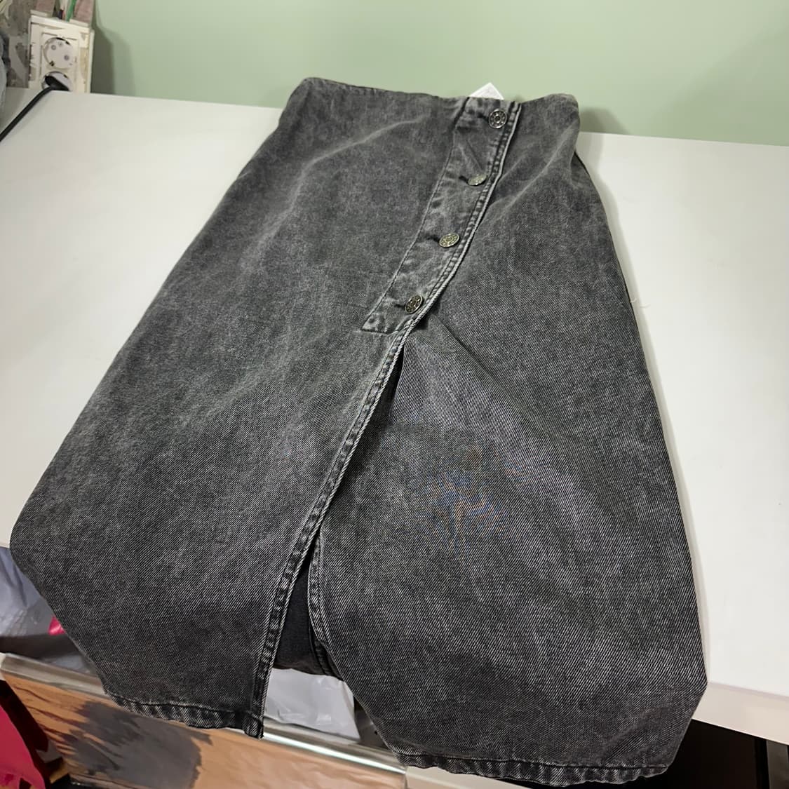 우먼M 36 빔바이롤라 빈티지워시드 A라인 데님스커트 상품이미지4