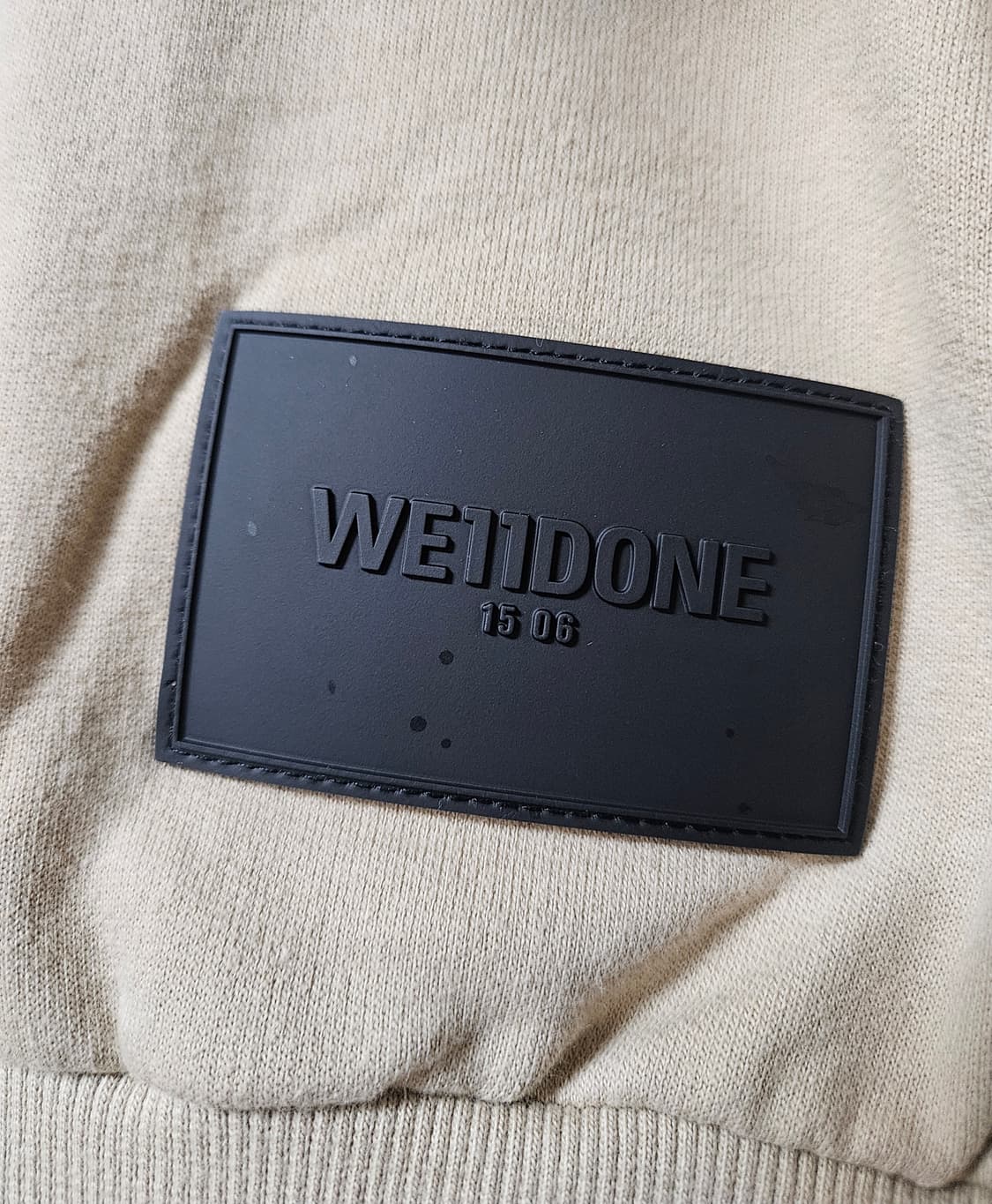 웰던 WE11DONE 베이지 프린팅 후드 XS 상품이미지4