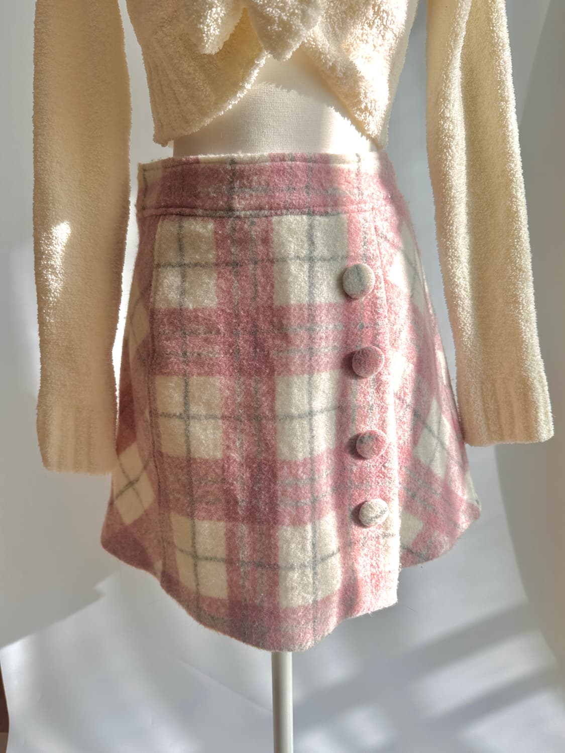 Lizlisa 리즈리사 아가일 체크 플레어스커트 히메갸루 양산형  상품이미지1