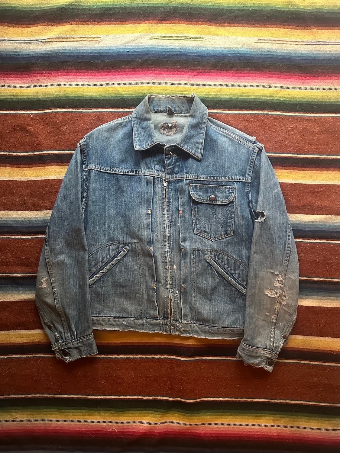 0s USA 빈티지 랭글러 11MJZ 1세대 셀비지 데님 자켓 상품이미지1