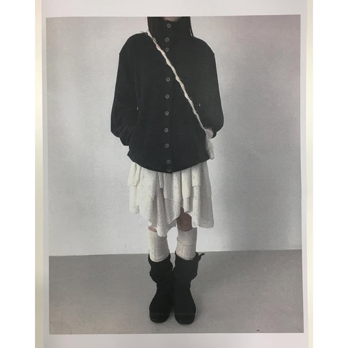 버터니 버튼 와플 집업 블랙 buttony 코이세이오 상품이미지7