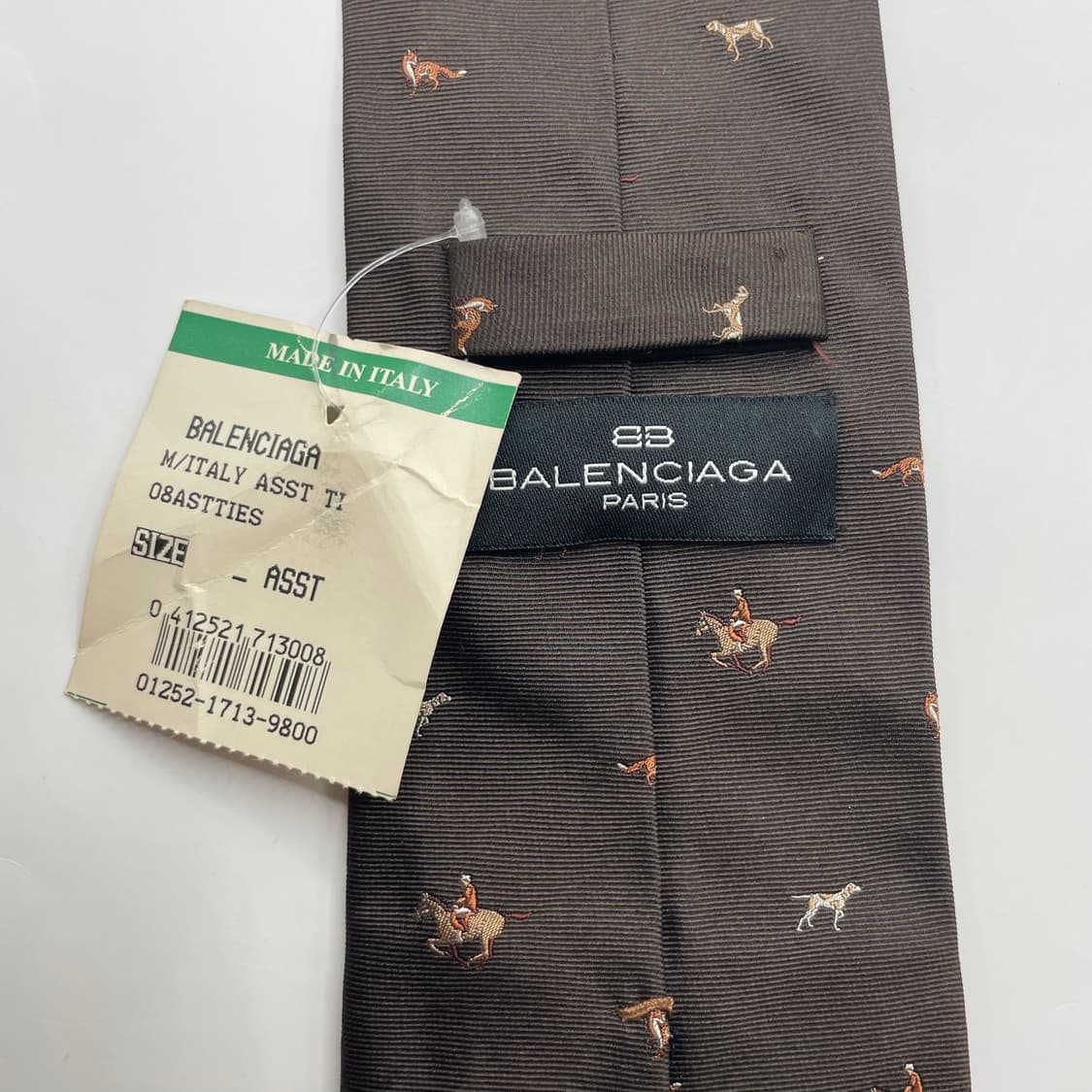 599) (BALENCIAGA) 발렌시아가 패턴 넥타이 미사용 상품이미지5