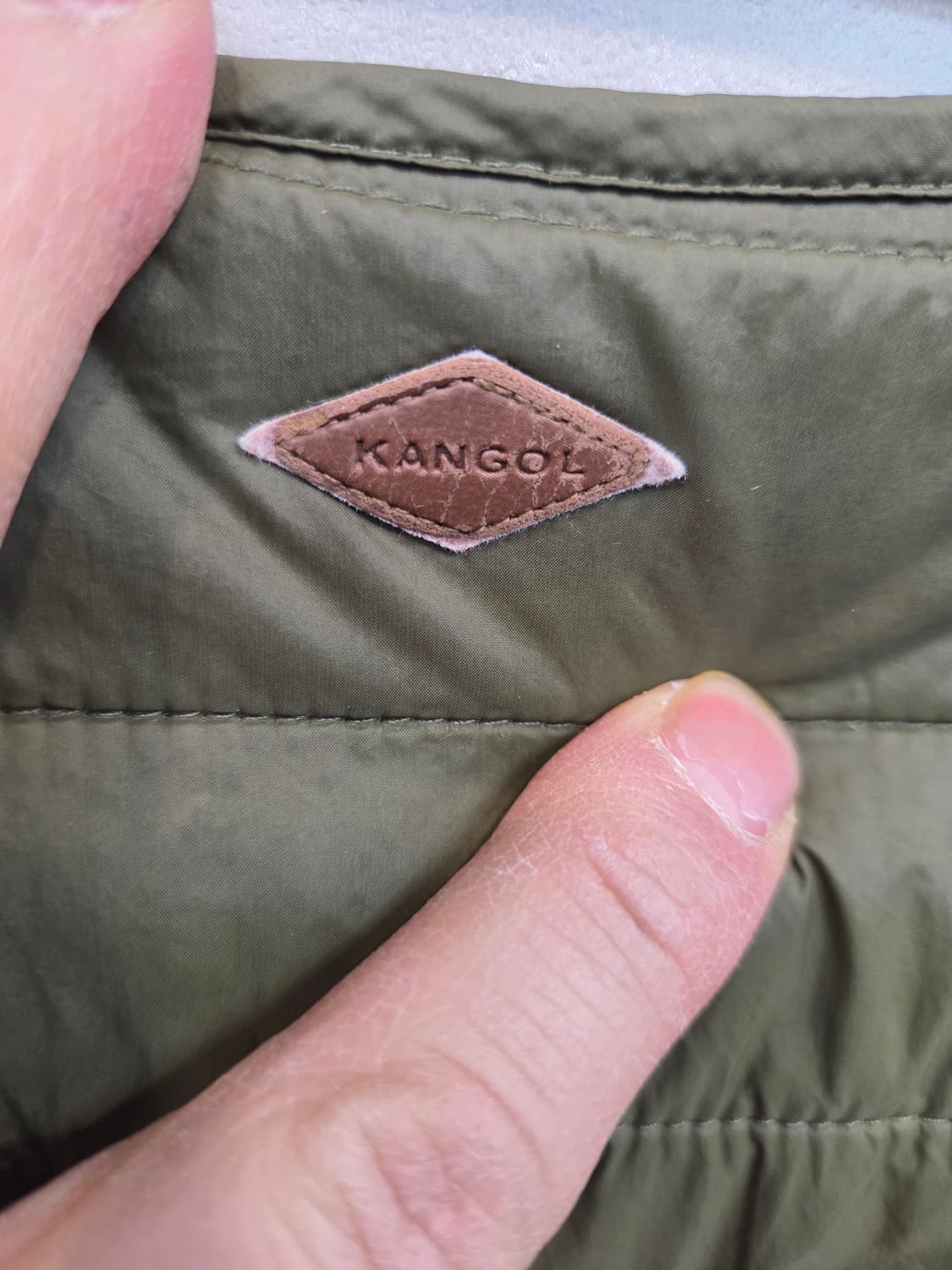 캉골 경량패딩 조끼 L 카키 상품이미지8