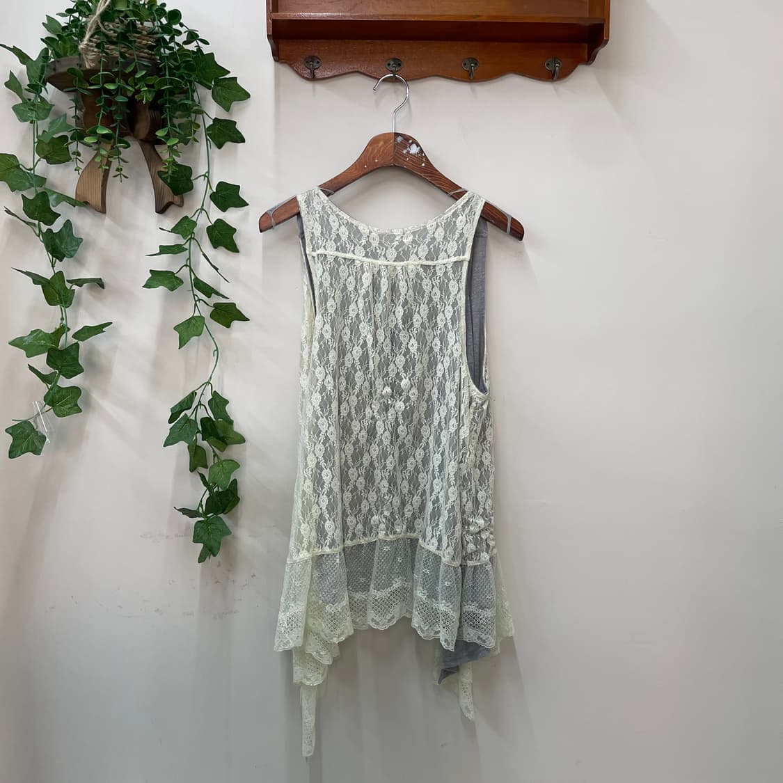 모리 페어리 여리 리버시블 그레이 레이스 2way 베스트 🏠 상품이미지5