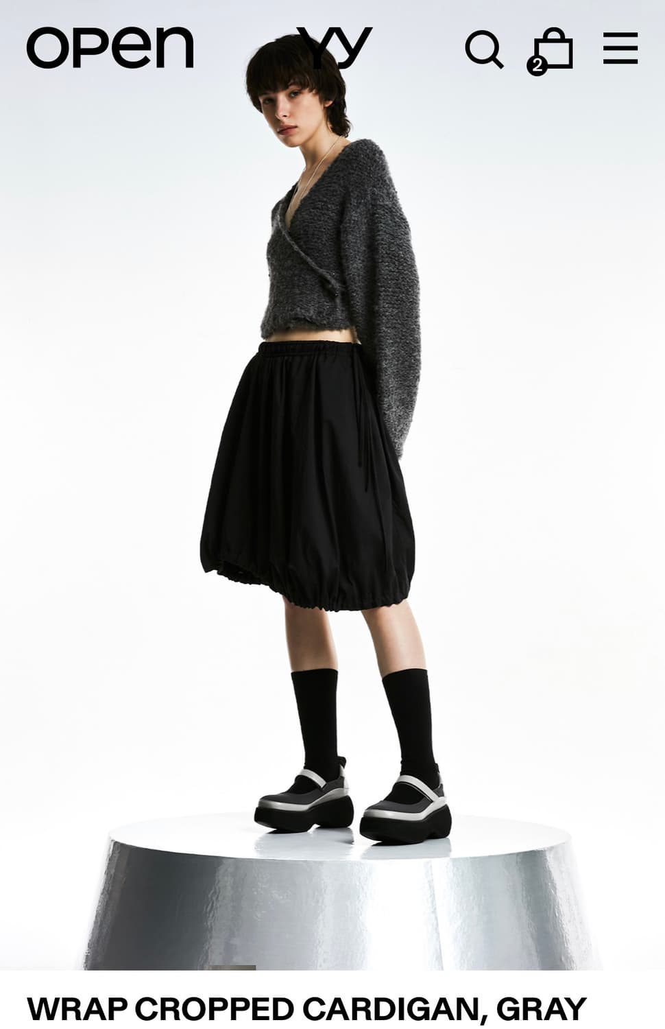 Open yy 랩 크롭 가디건 상품이미지4