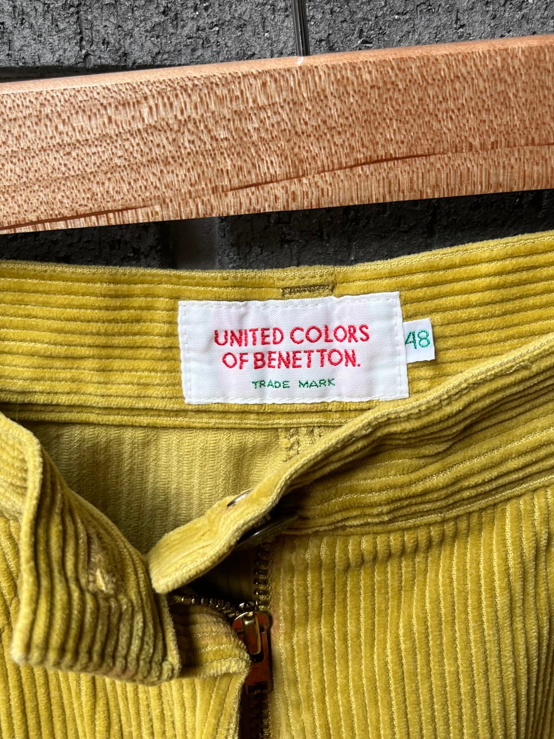 90s 베네통 코듀로이 팬츠 라임 상품이미지7