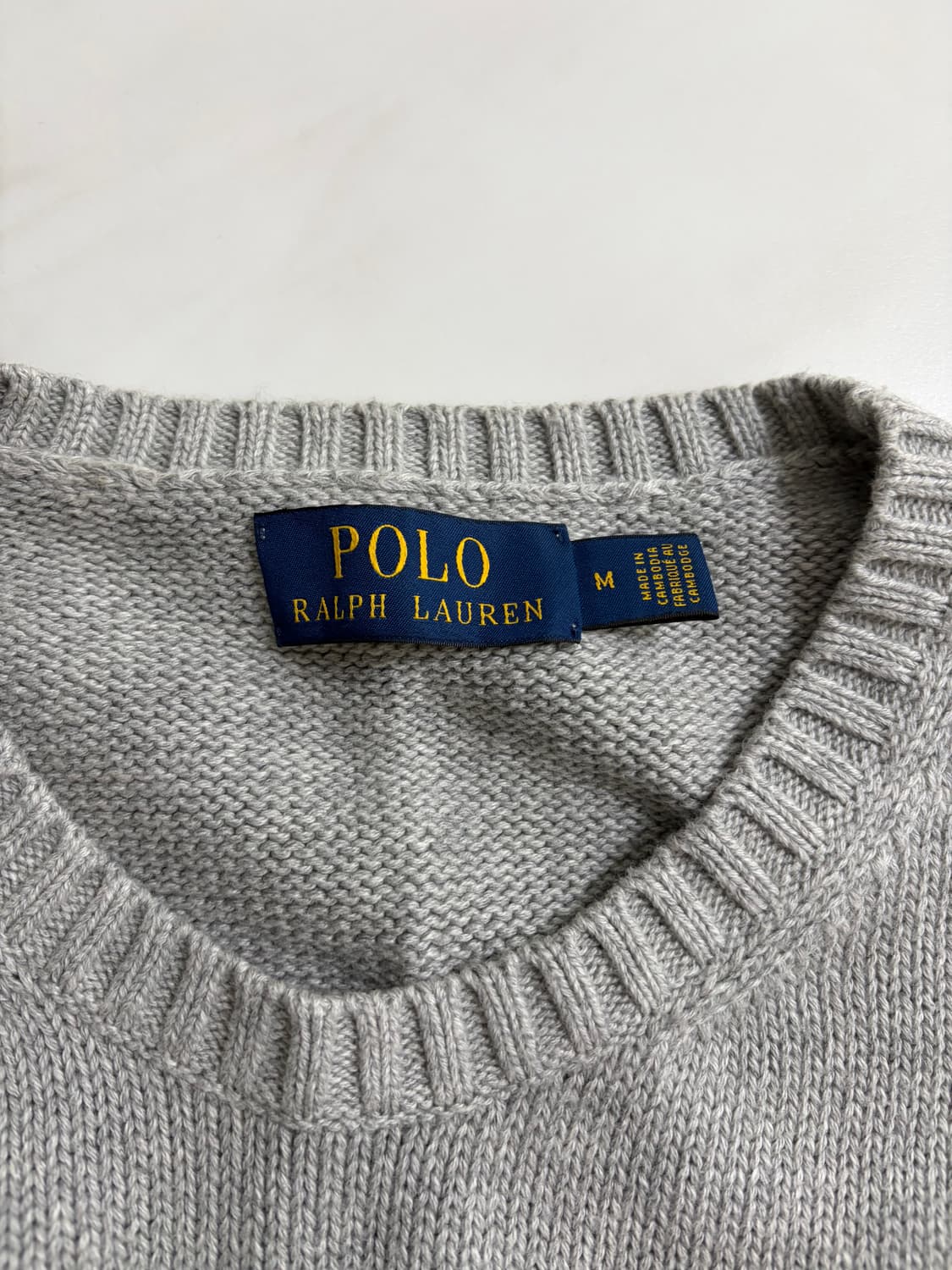 폴로 랄프로렌 코튼 니트 스웨터 그레이 상품이미지2